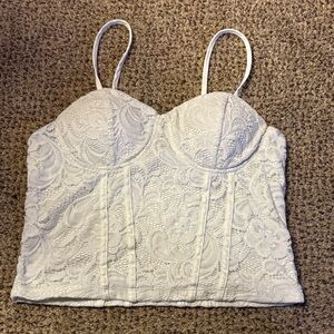 No Boundaries White Lace Crop Top